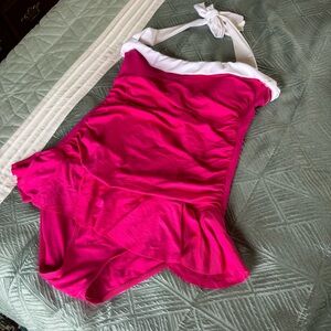 Bel Air Skirted One-Piece Swimsuit - Lauren by Ralph Lauren - Size 10